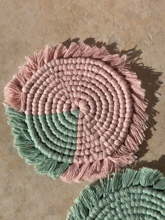 Duo Dessous de verres en Macramé