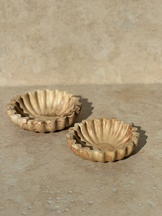 Bowls Solène marbré beige Collection Éclats d'Automne