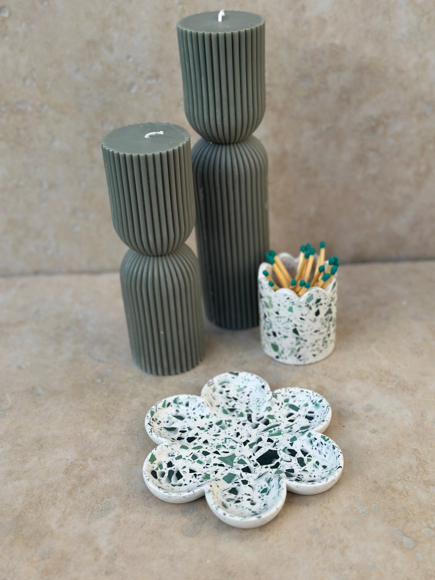 Coupelle vide-poches Fleur verts