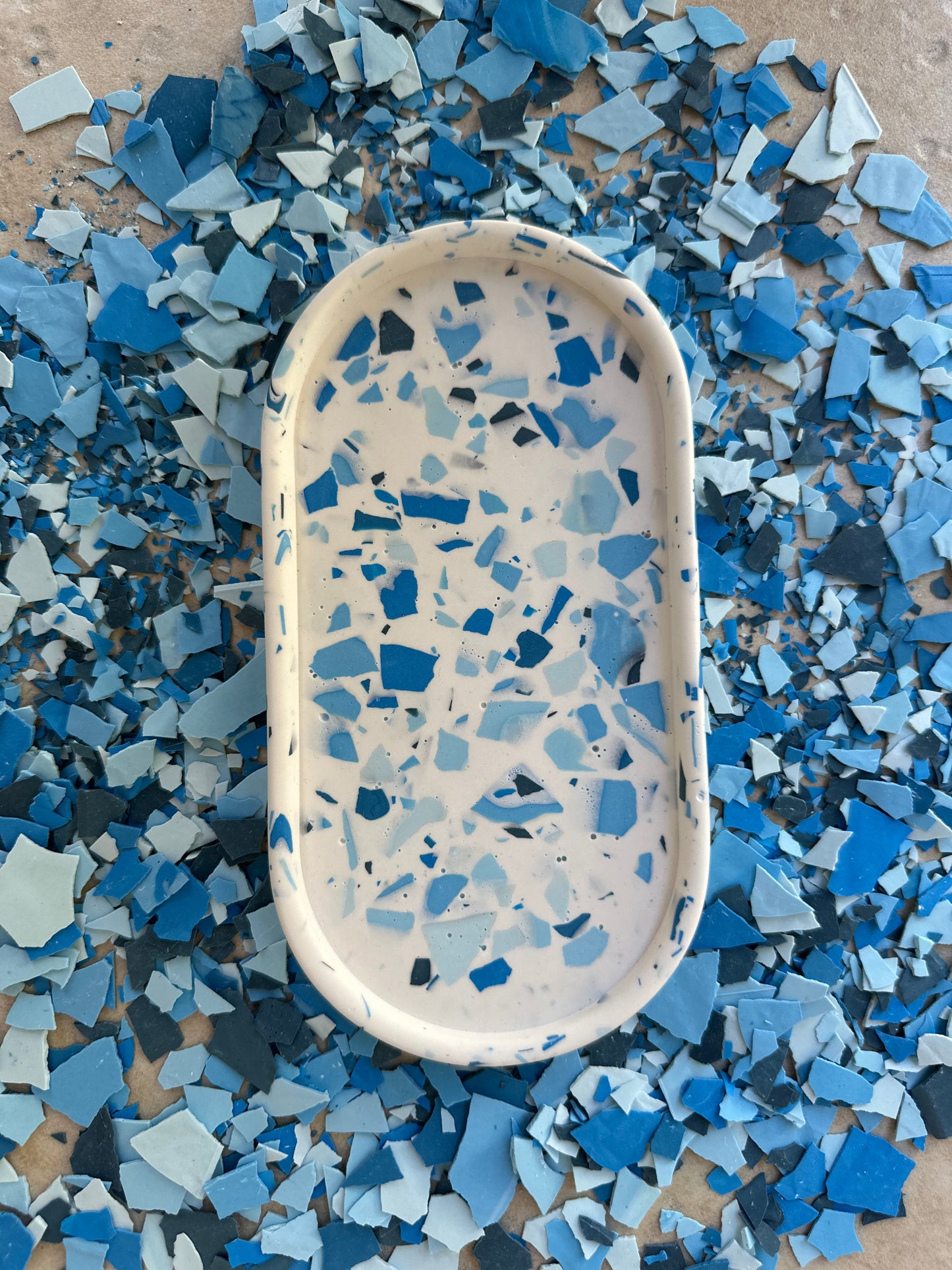 Terrazzo prêt à l'emploi bleu