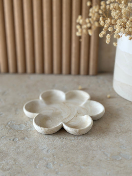 Coupelle Flower ~ Marbré Beige - Maison Charlett