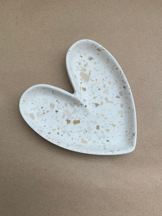 Coupelle coeur Terrazzo Beige