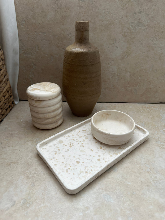 Plateau Freya ~ Terrazzo Beige - Maison Charlett