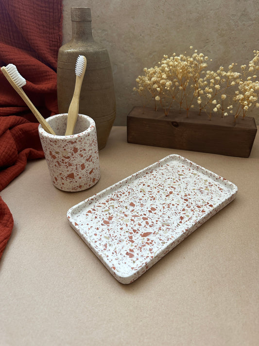 Plateau Freya ~ Terrazzo Terracotta - Maison Charlett