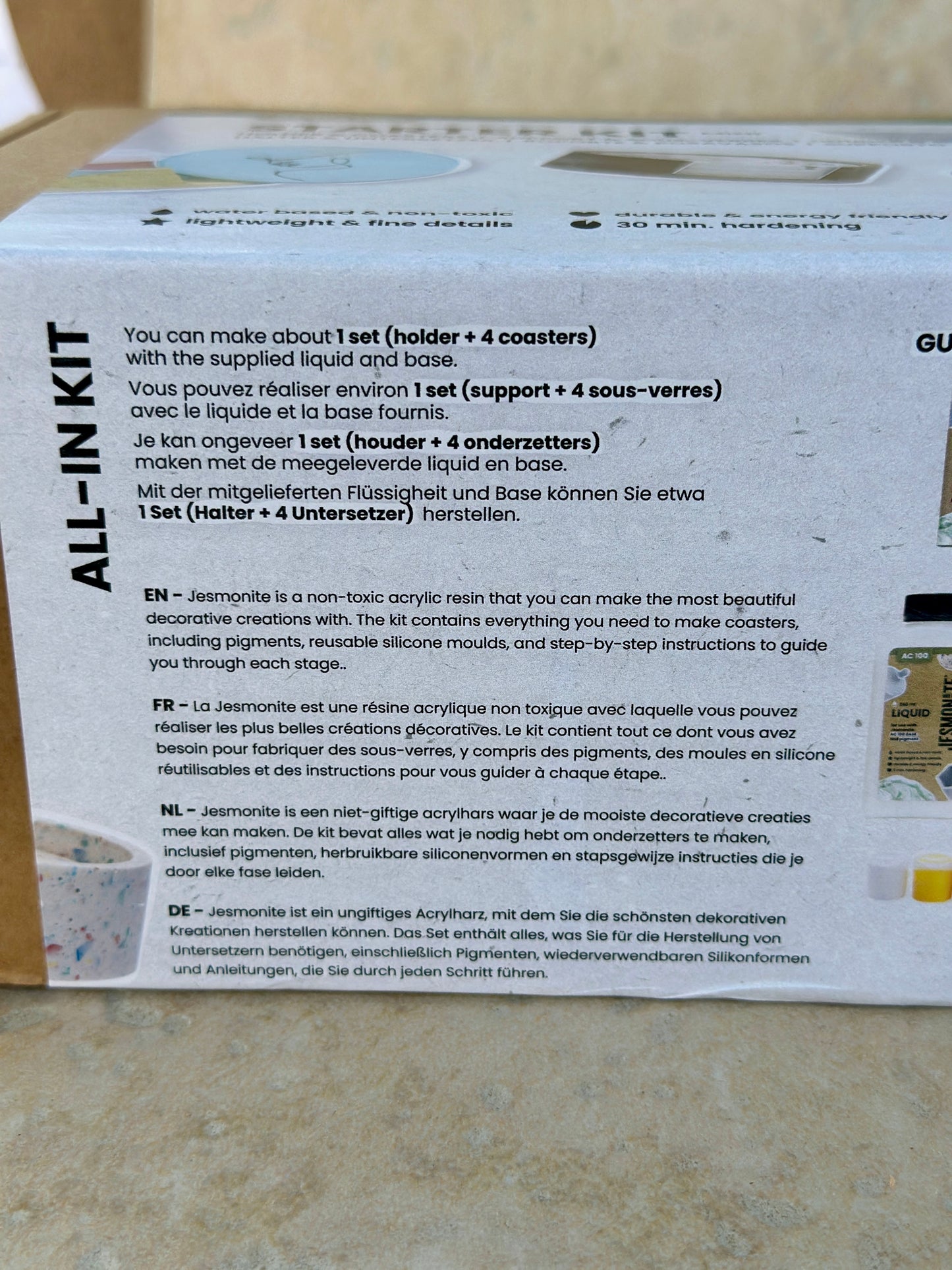 Kit DIY Jesmonite - Set de dessous de verre