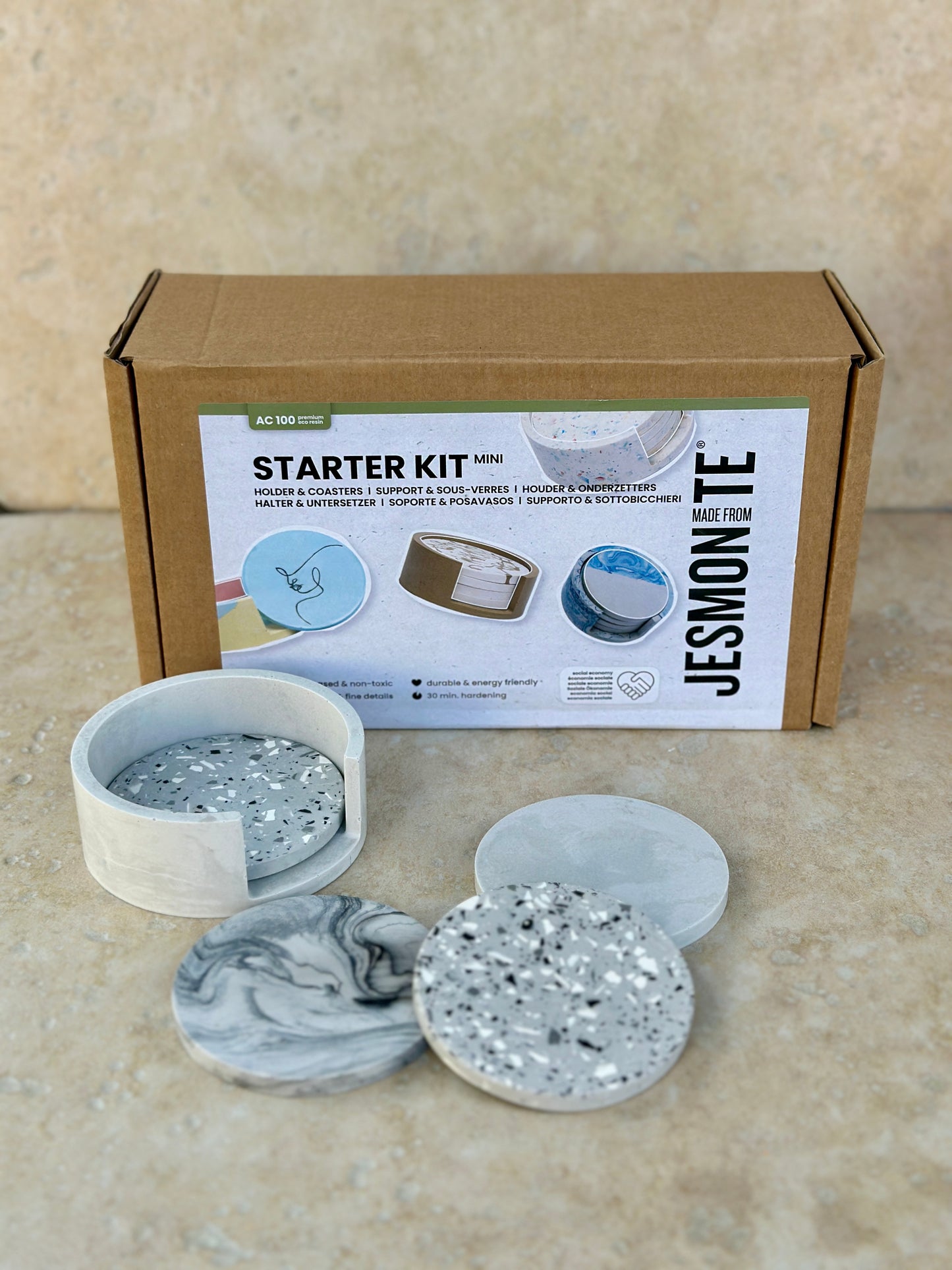 Kit DIY Jesmonite - Set de dessous de verre