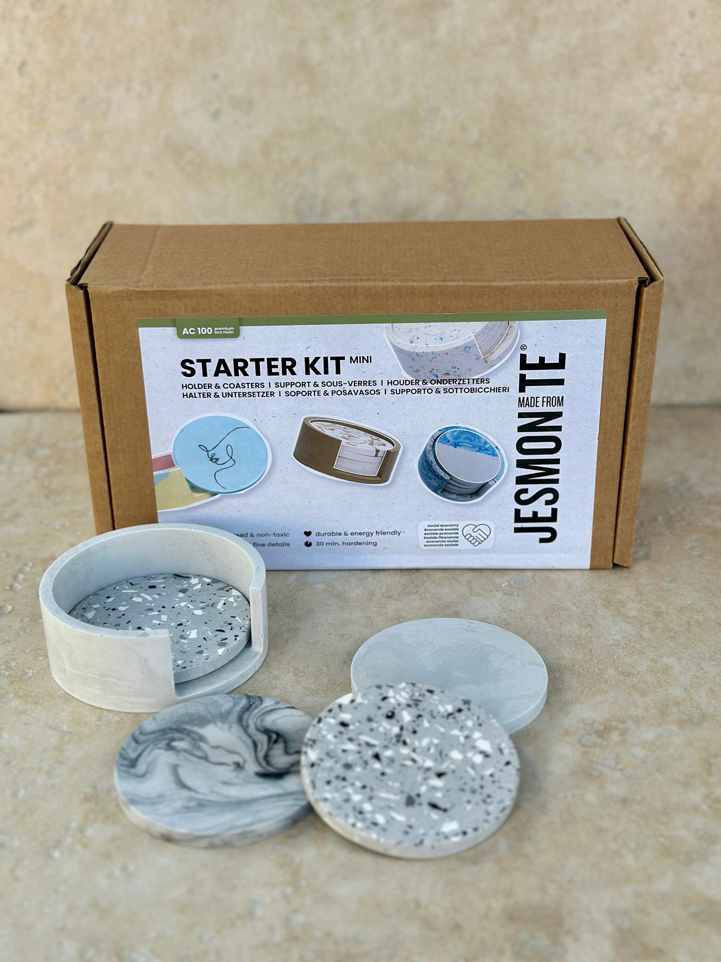 Kit DIY Jesmonite - Set de dessous de verre