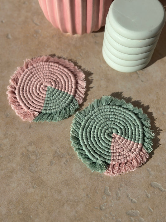 Duo Dessous de verres en Macramé