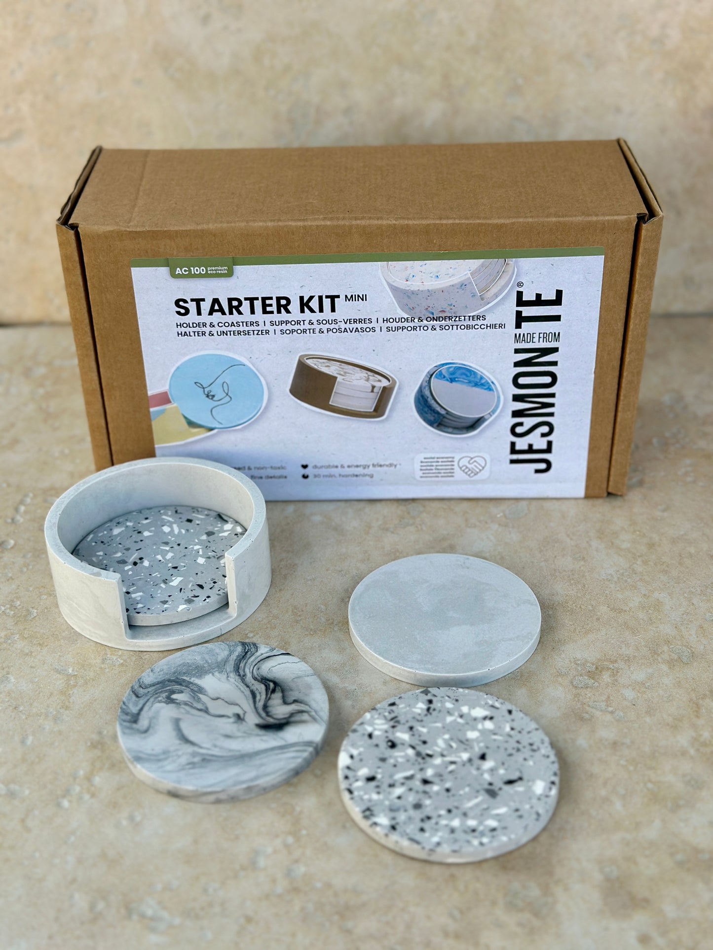 Kit DIY Jesmonite - Set de dessous de verre