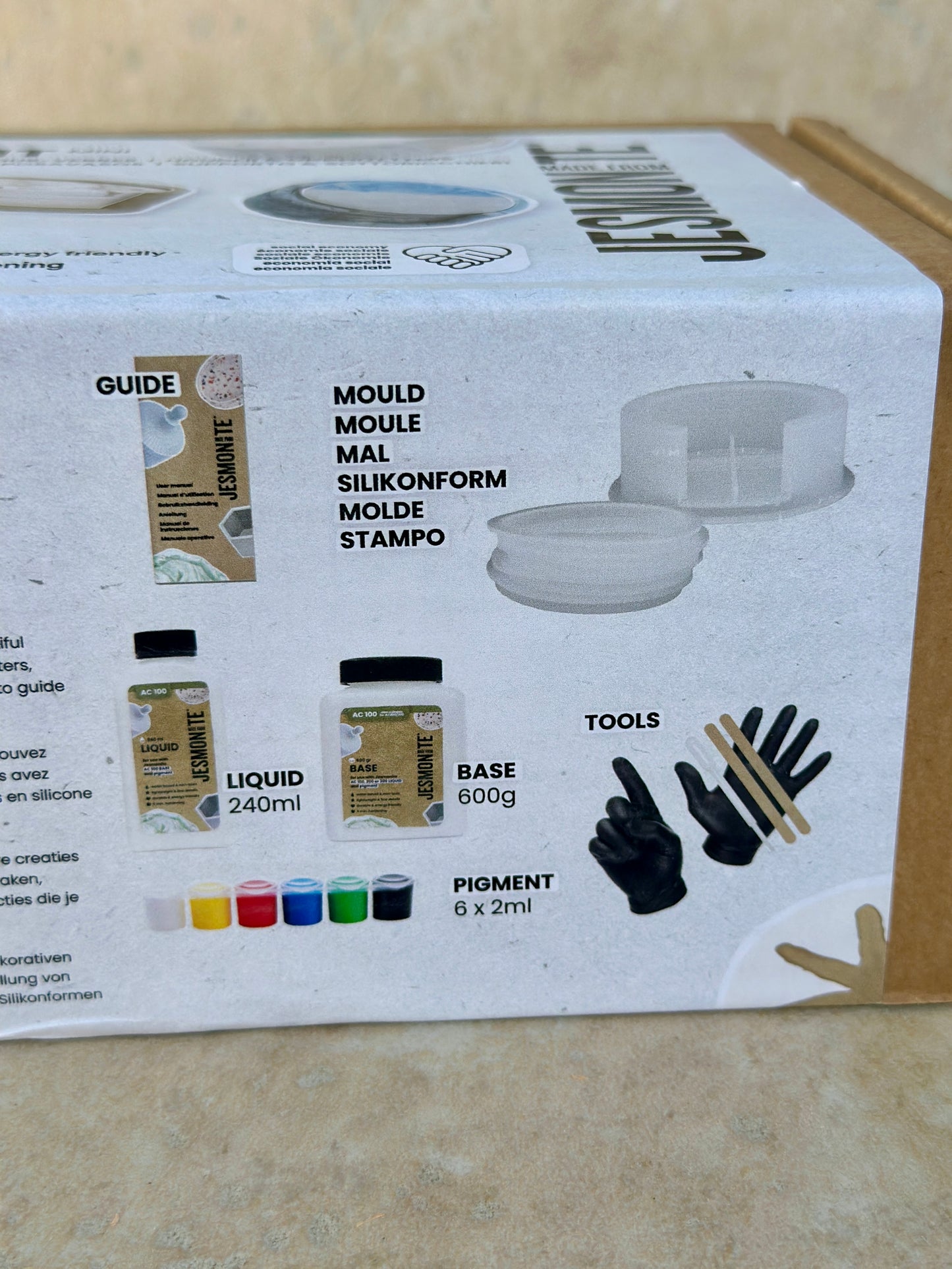Kit DIY Jesmonite - Set de dessous de verre