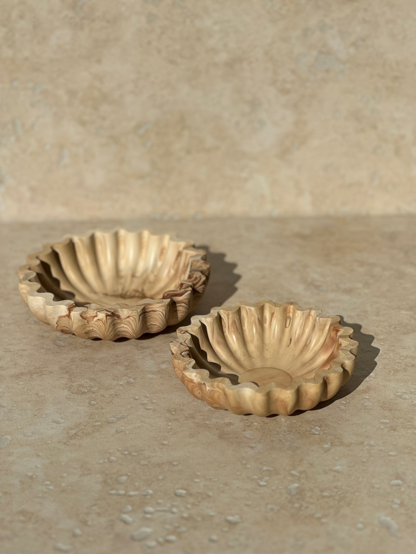 Bowls Solène marbré beige Collection Éclats d'Automne