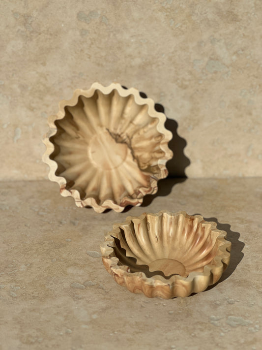 Bowls Solène marbré beige Collection Éclats d'Automne