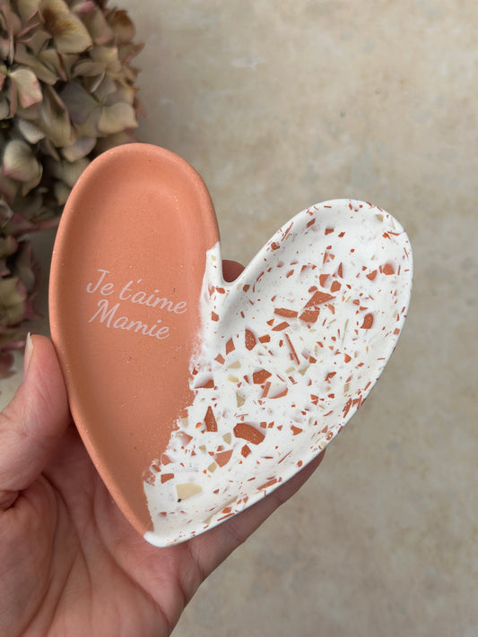 Coupelle Cœur Personnalisée – Collection Message à Offrir