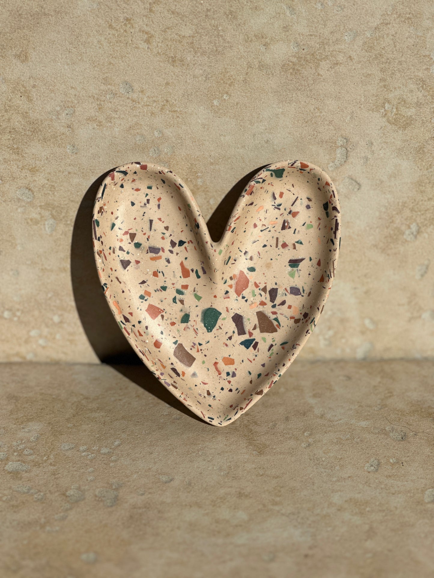 Coupelle à bijoux Terrazzo fond beige collection Éclats d'Automne