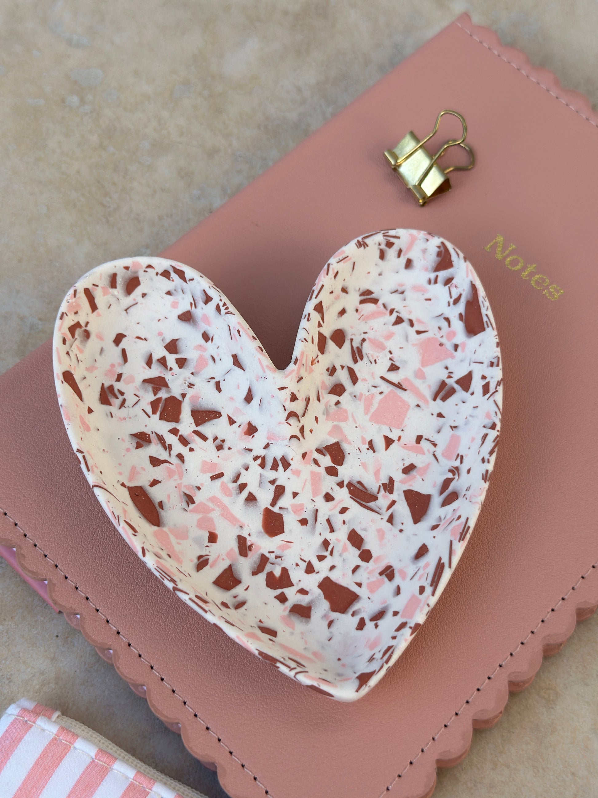 Coupelle cœur Bordeaux et rose