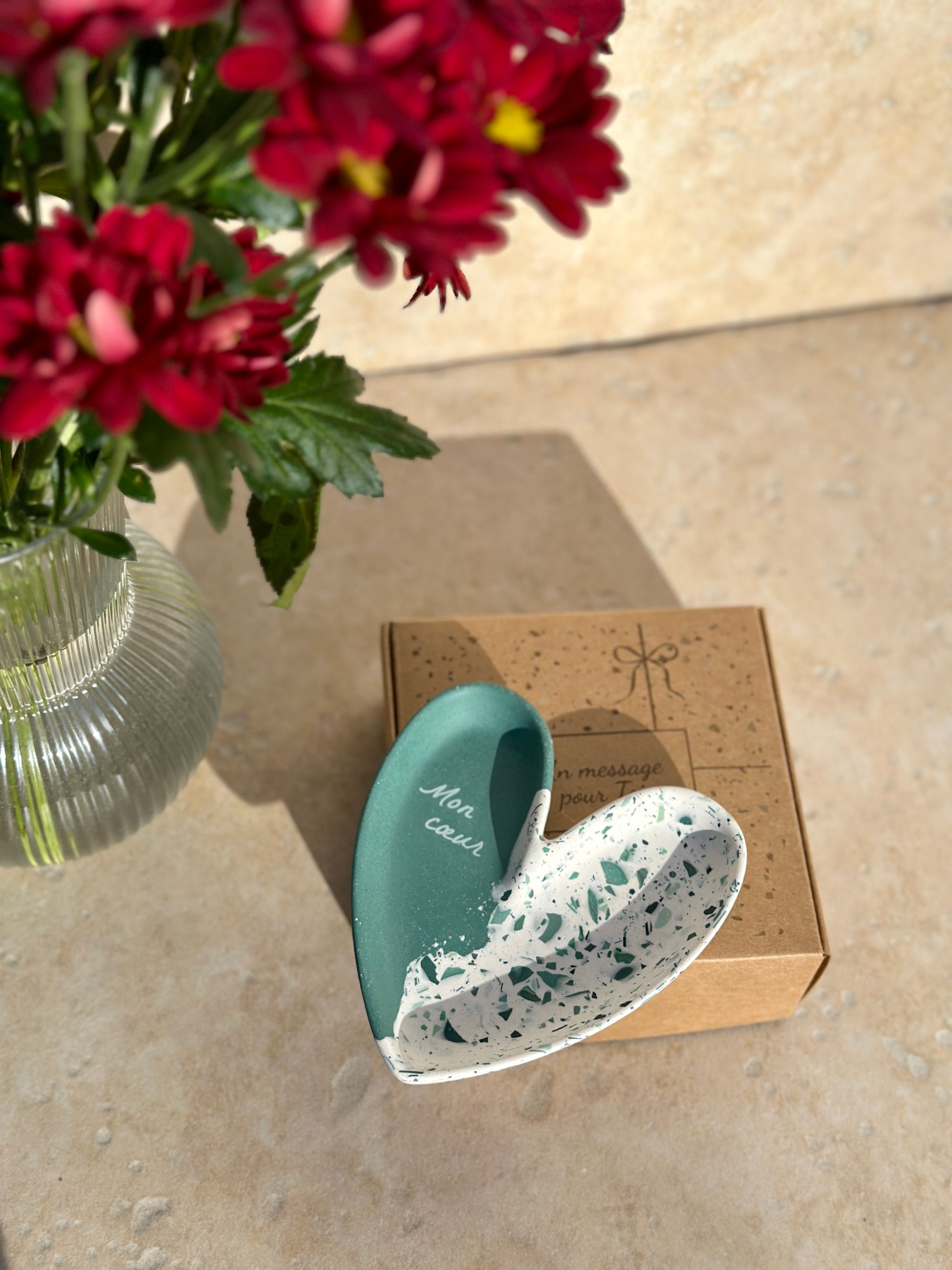 Coupelle coeur vert personnalisable