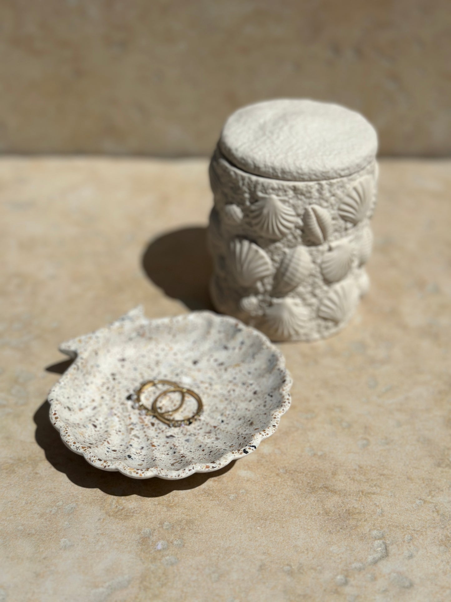 Coupelle coquillage à bijoux en coquillage recyclés