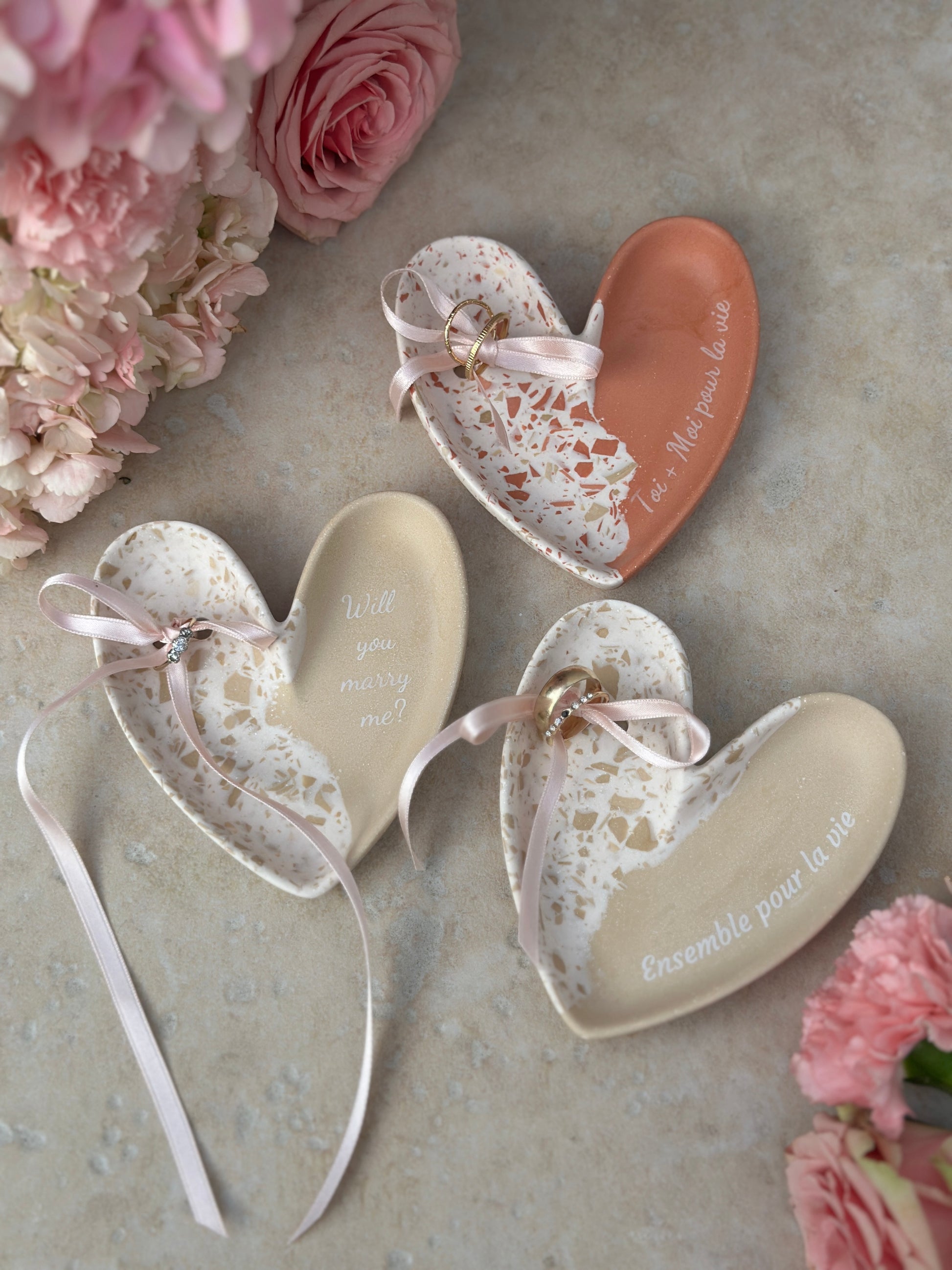 Coupelles Promesse à personnaliser beige ou terracotta
