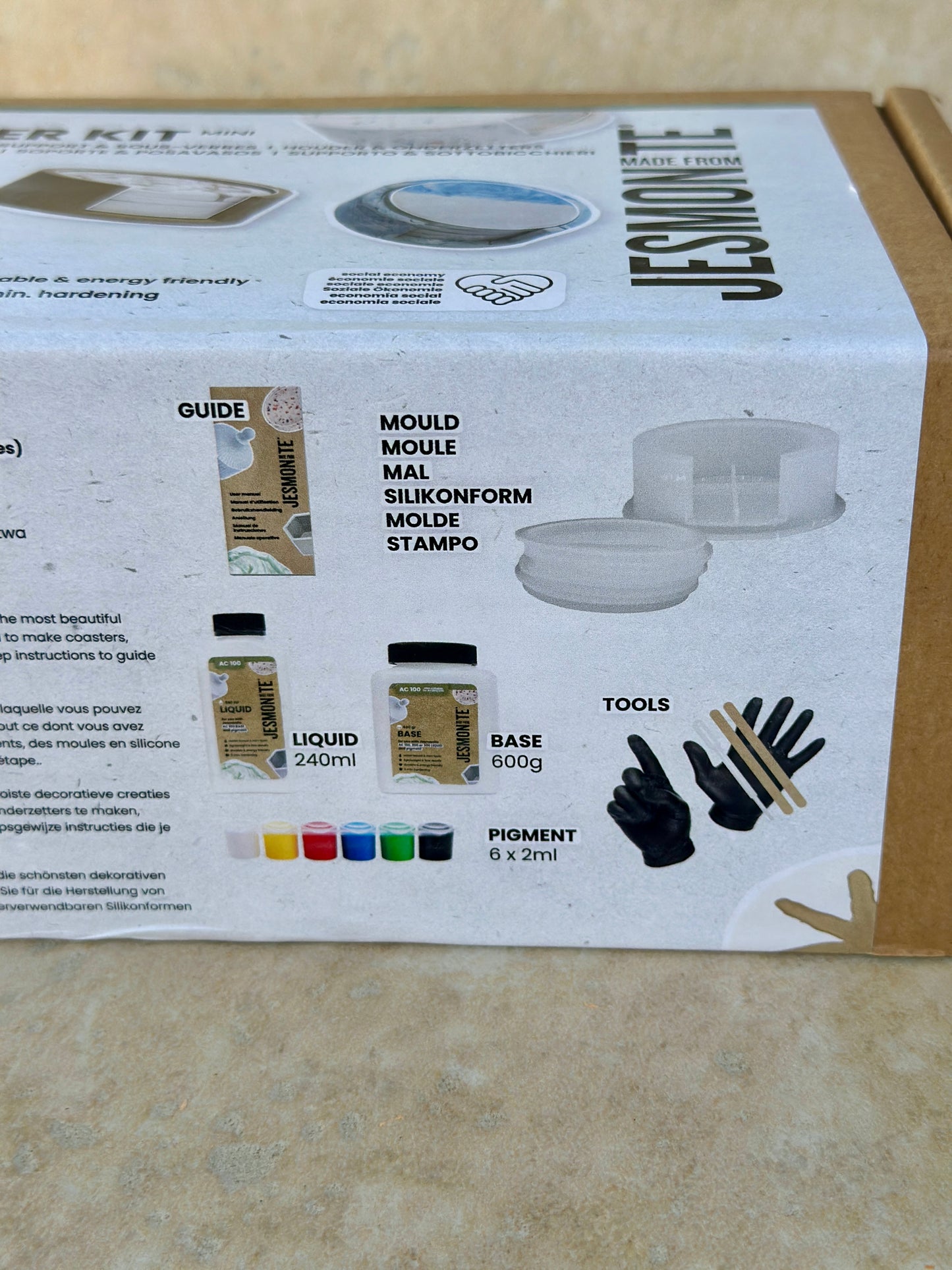 Kit DIY Jesmonite - Set de dessous de verre