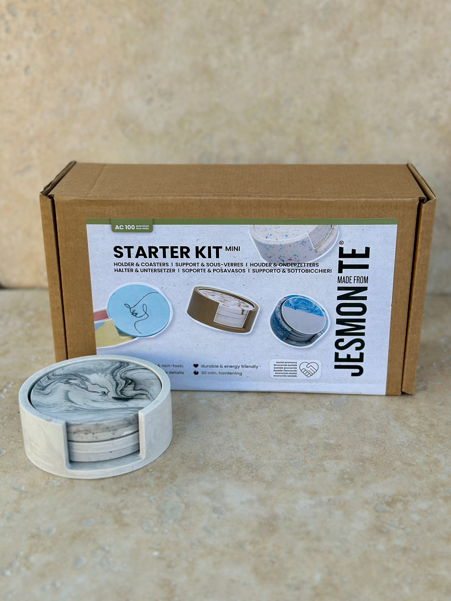 Kit DIY Jesmonite - Set de dessous de verre