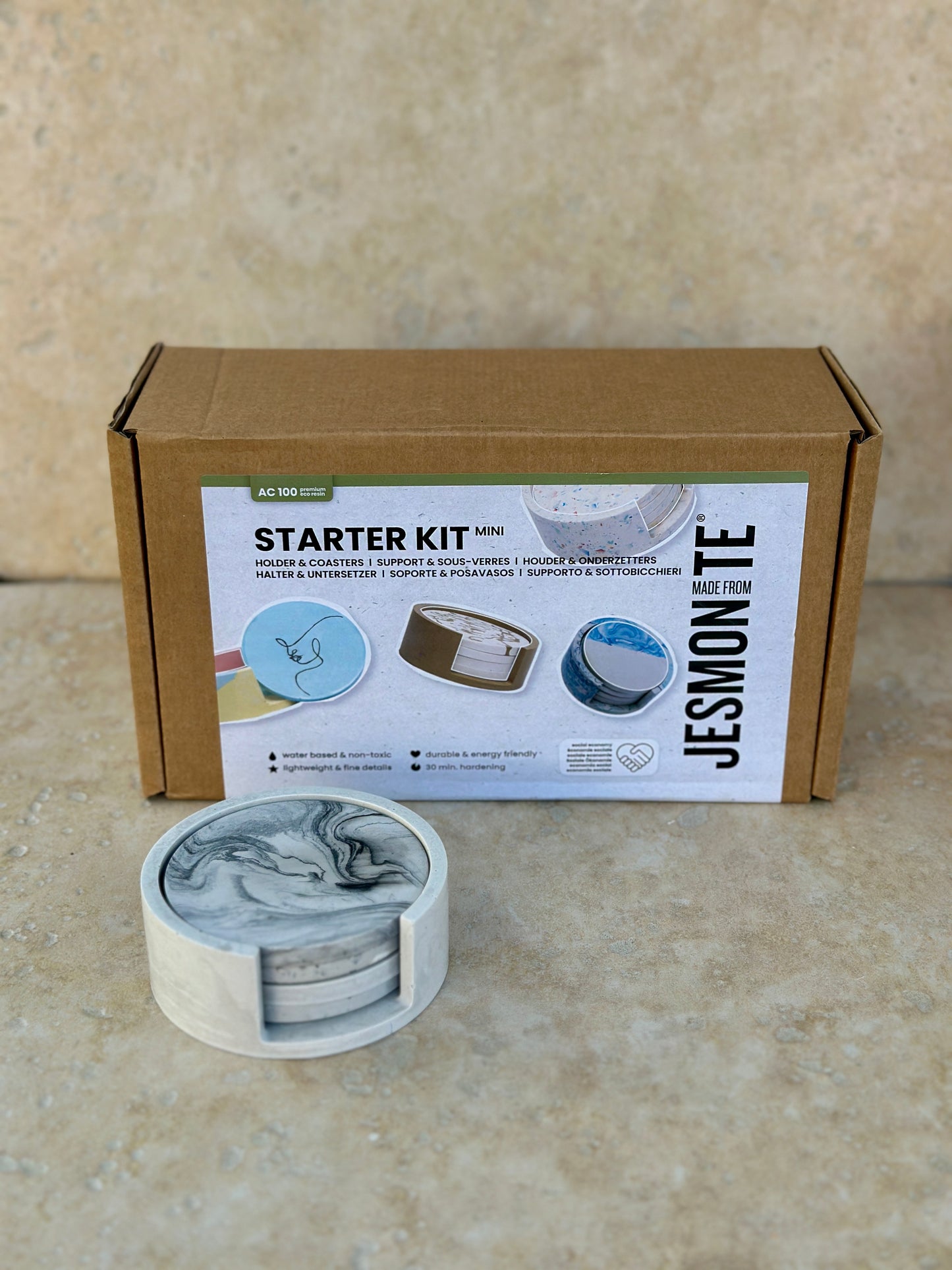 Kit DIY Jesmonite - Set de dessous de verre