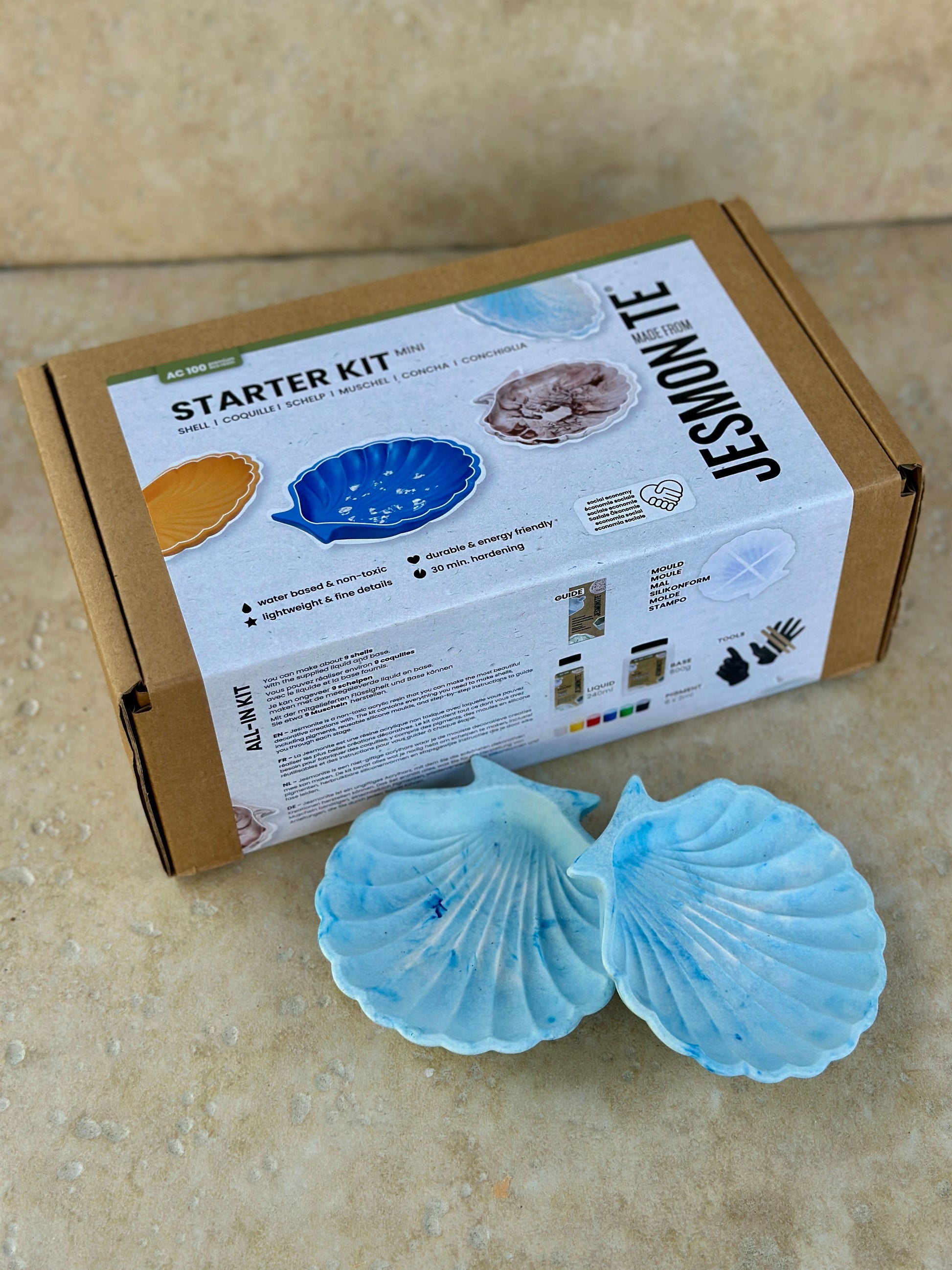 Kit Jesmonite coupelle coquillage 