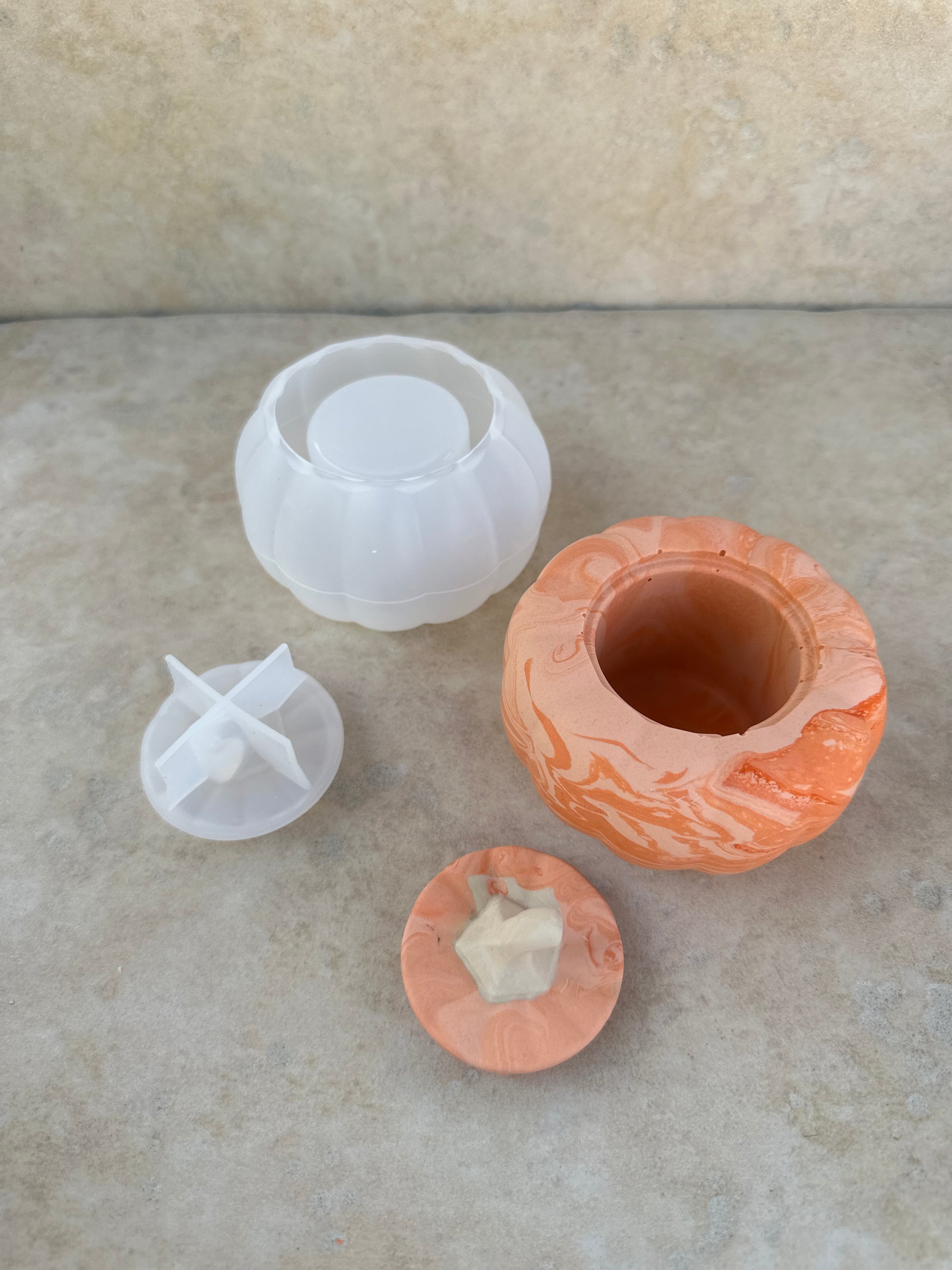 Moule silicone pot citrouille + couvercle