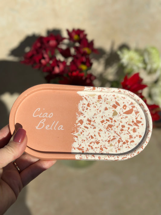 Plateau ovale terrazzo  à personnaliser