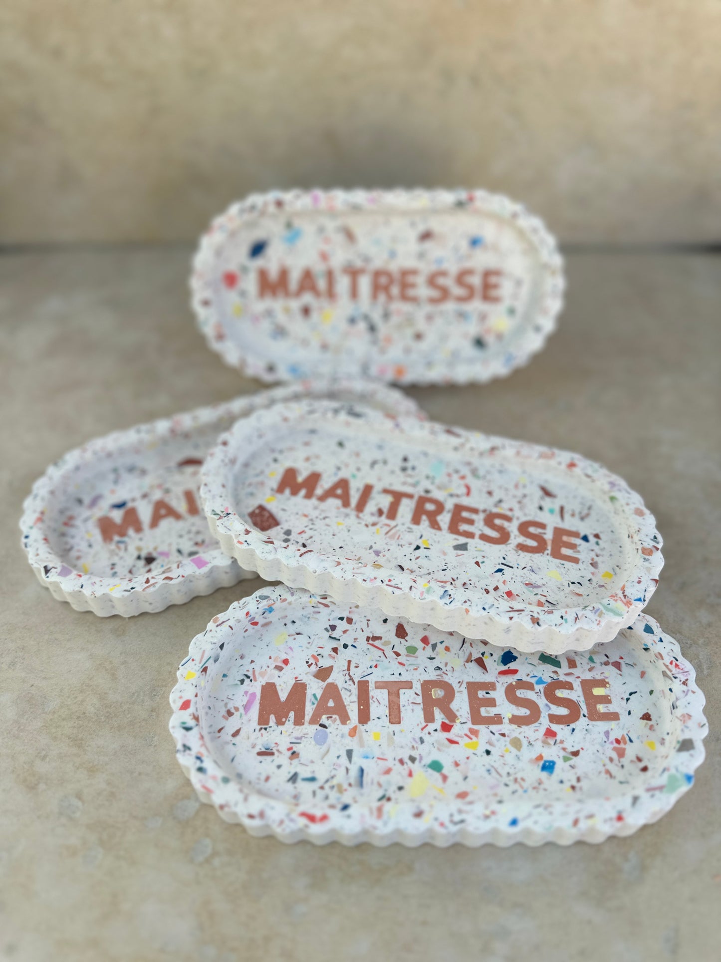 Plateaux Ondine Maîtresse terrazzo
