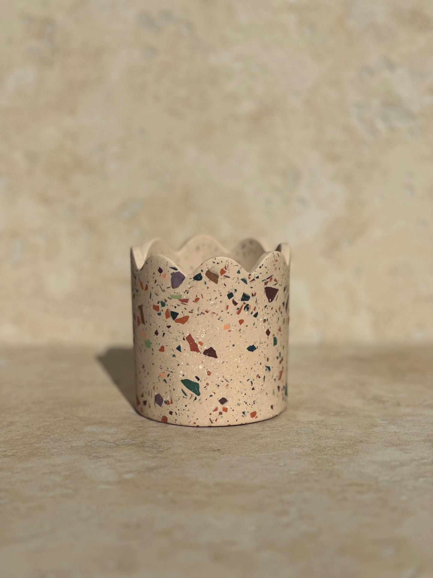 Pot Liora fond beige collection Éclats d'Automne