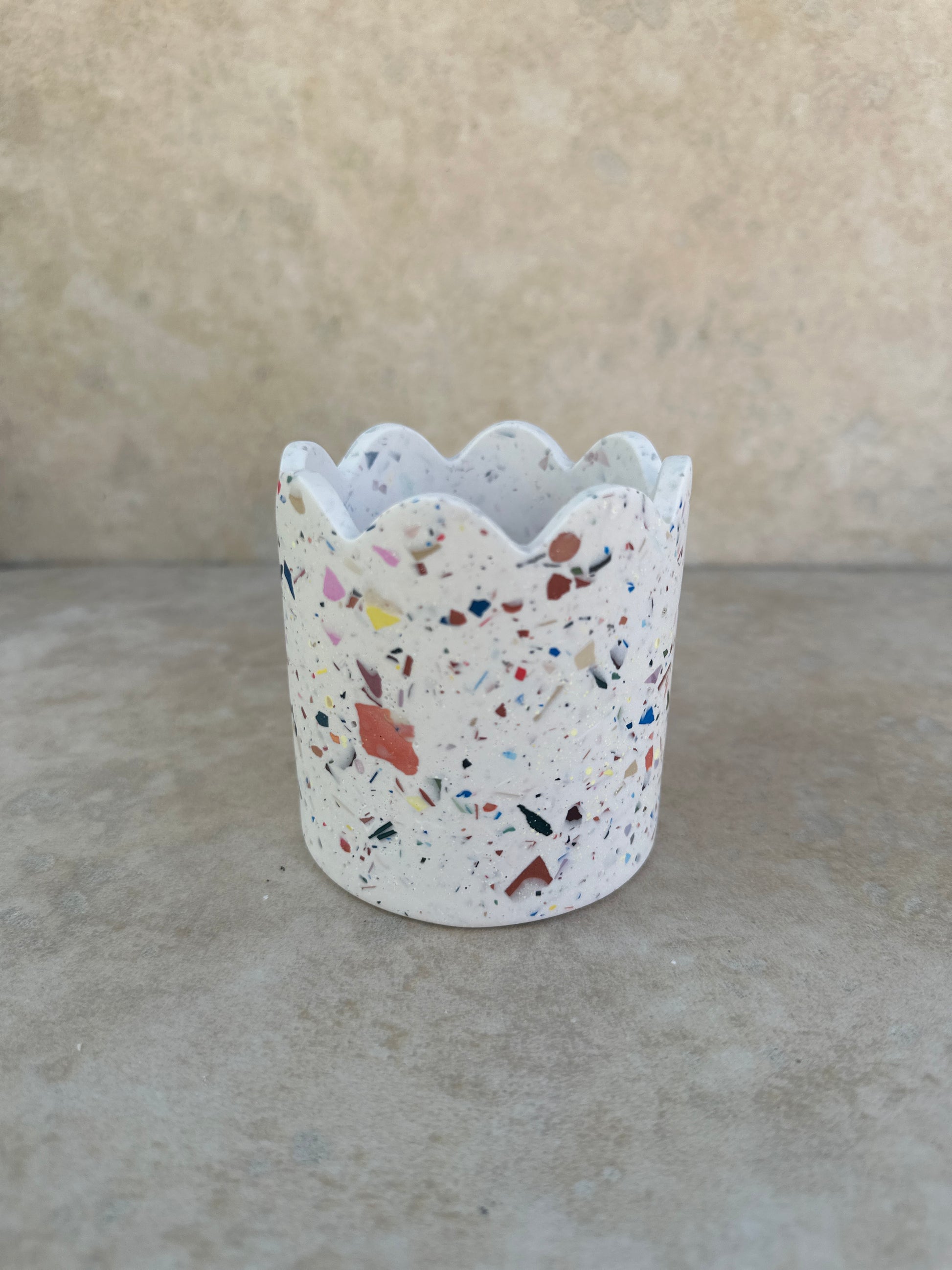 Pot à crayons Liora terrazzo multicolore