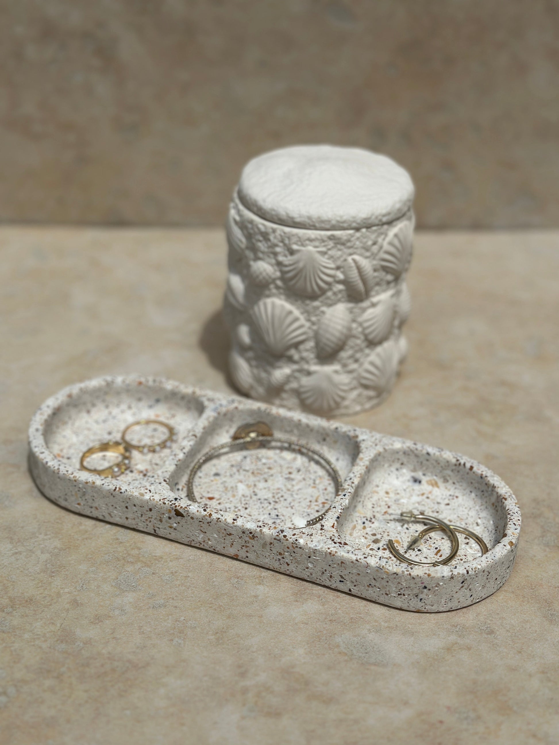 Sienna organiseur bijoux & Pot coquillages Coralie