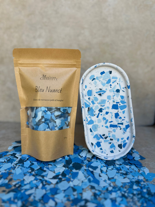 Terrazzo prêt à l'emplio Nuances de bleu
