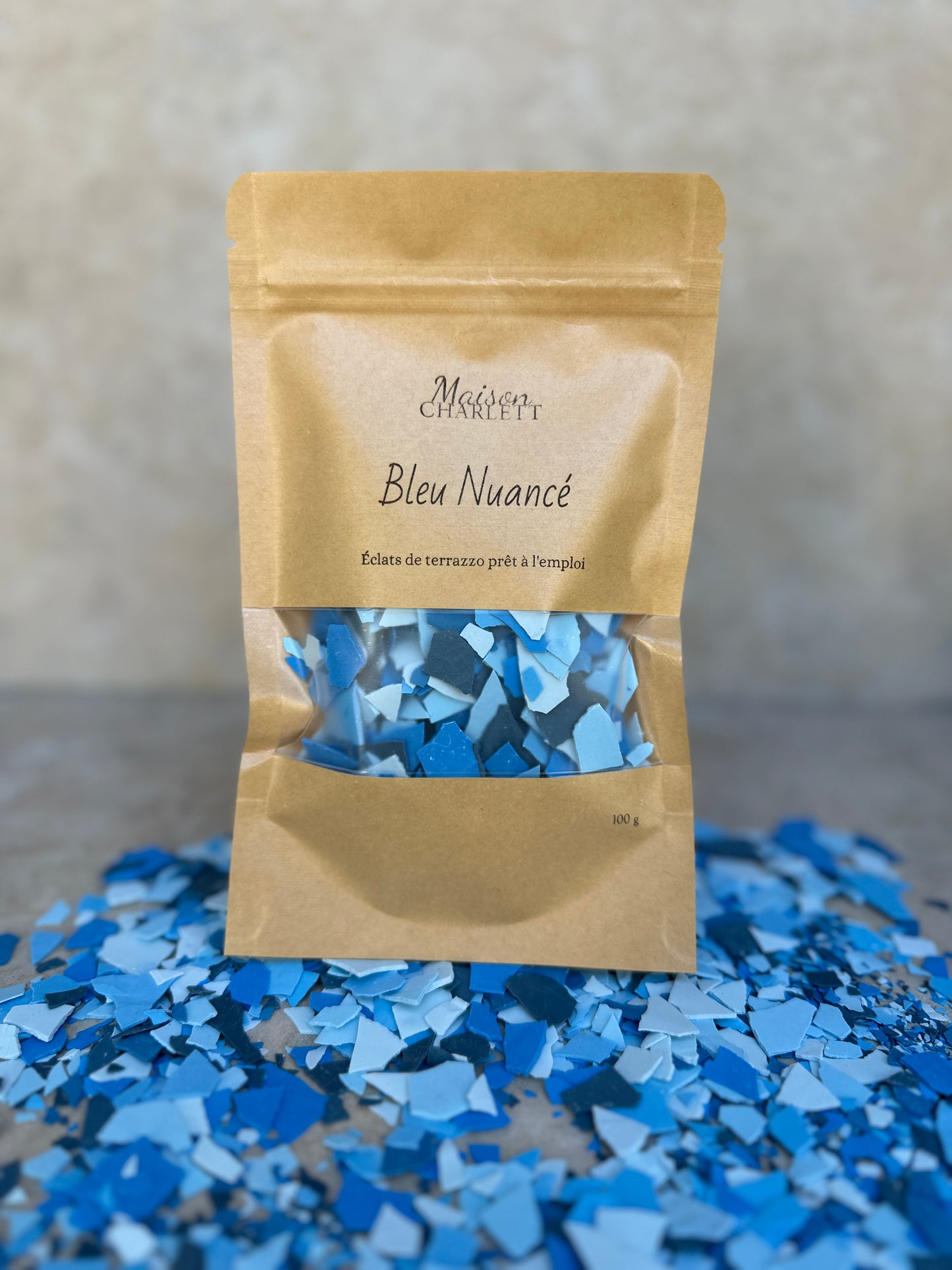 Terrazzo prêt à l'emplio Nuances de bleu 100g