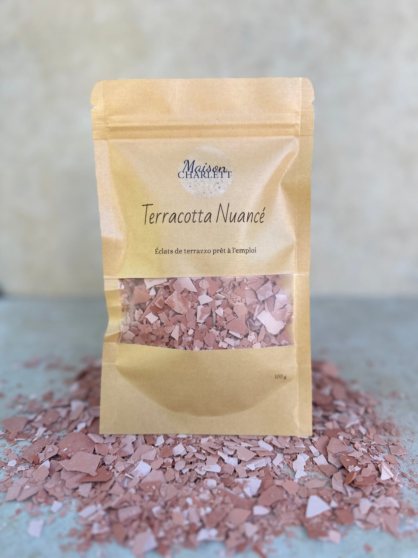 Terrazzo prêt à l'emploi - Terracotta Nuancé (Jesmonite)