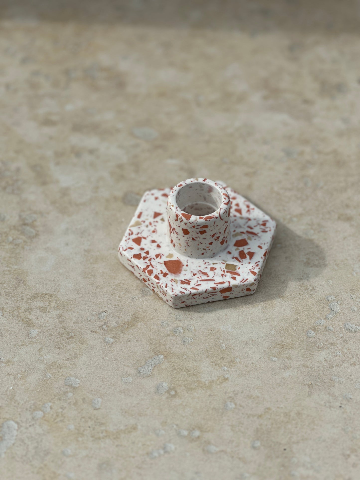 Bougeoir ~ Terrazzo Terracotta - Maison Charlett