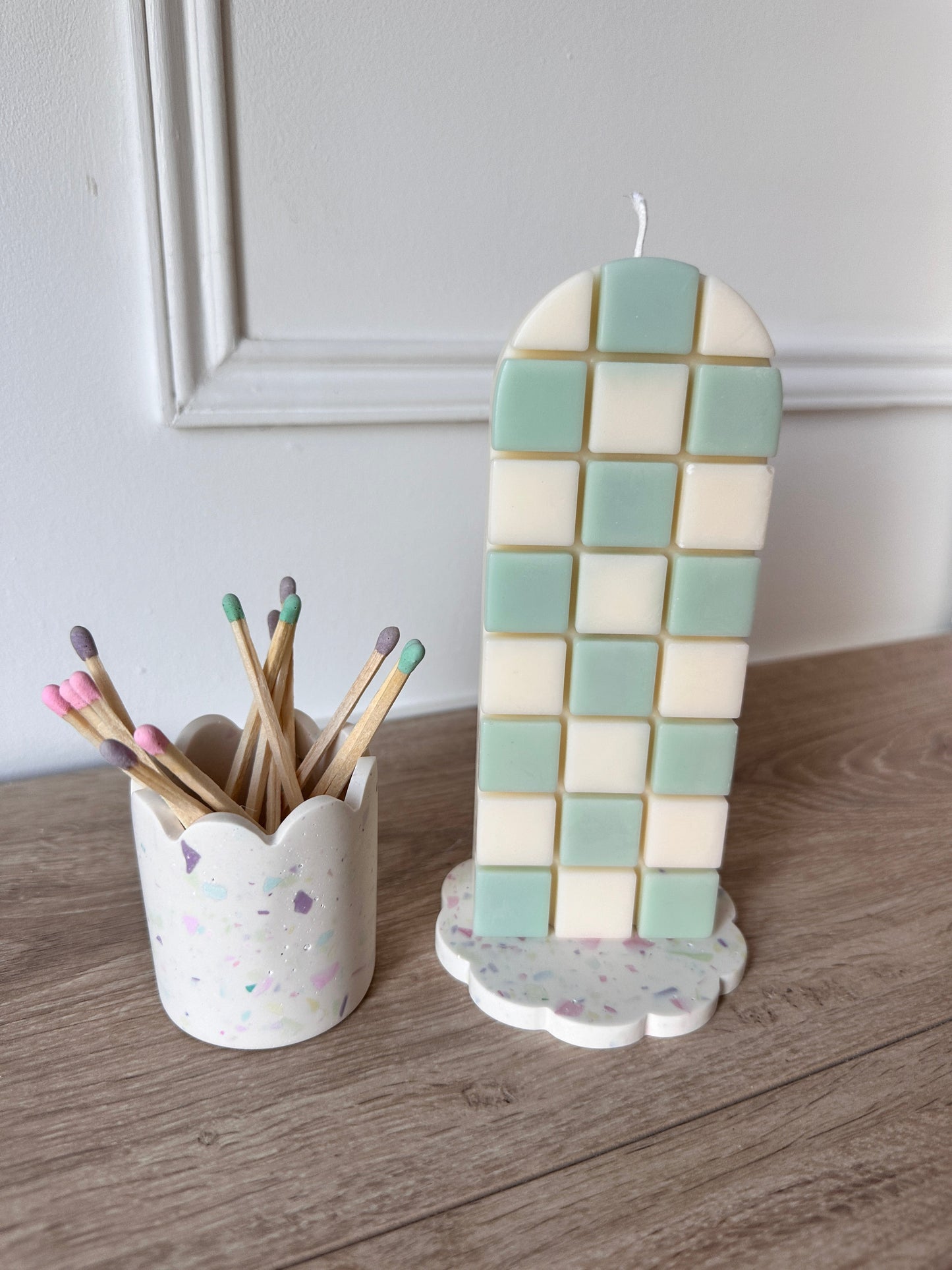 Petit support bougie ~ Pastel - Maison Charlett