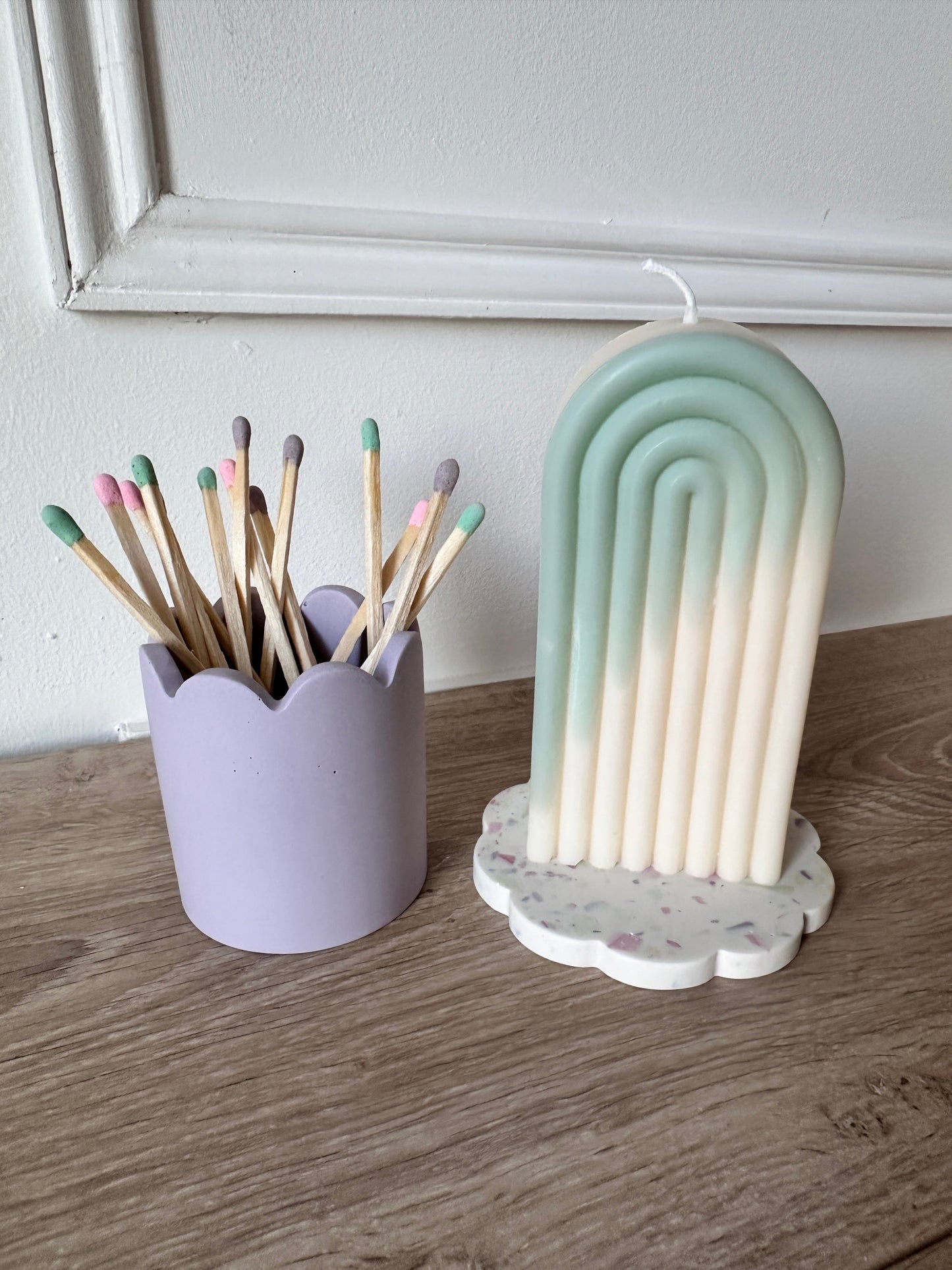 Petit support bougie ~ Pastel - Maison Charlett