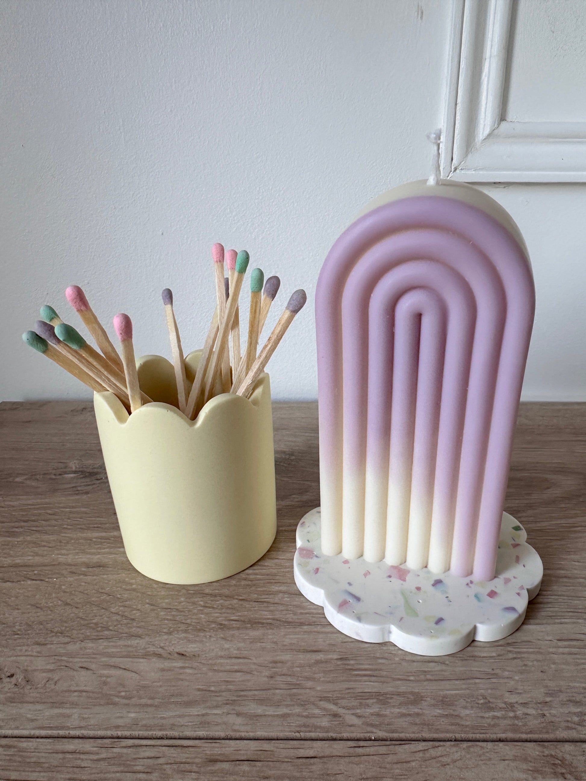 Petit support bougie ~ Pastel - Maison Charlett