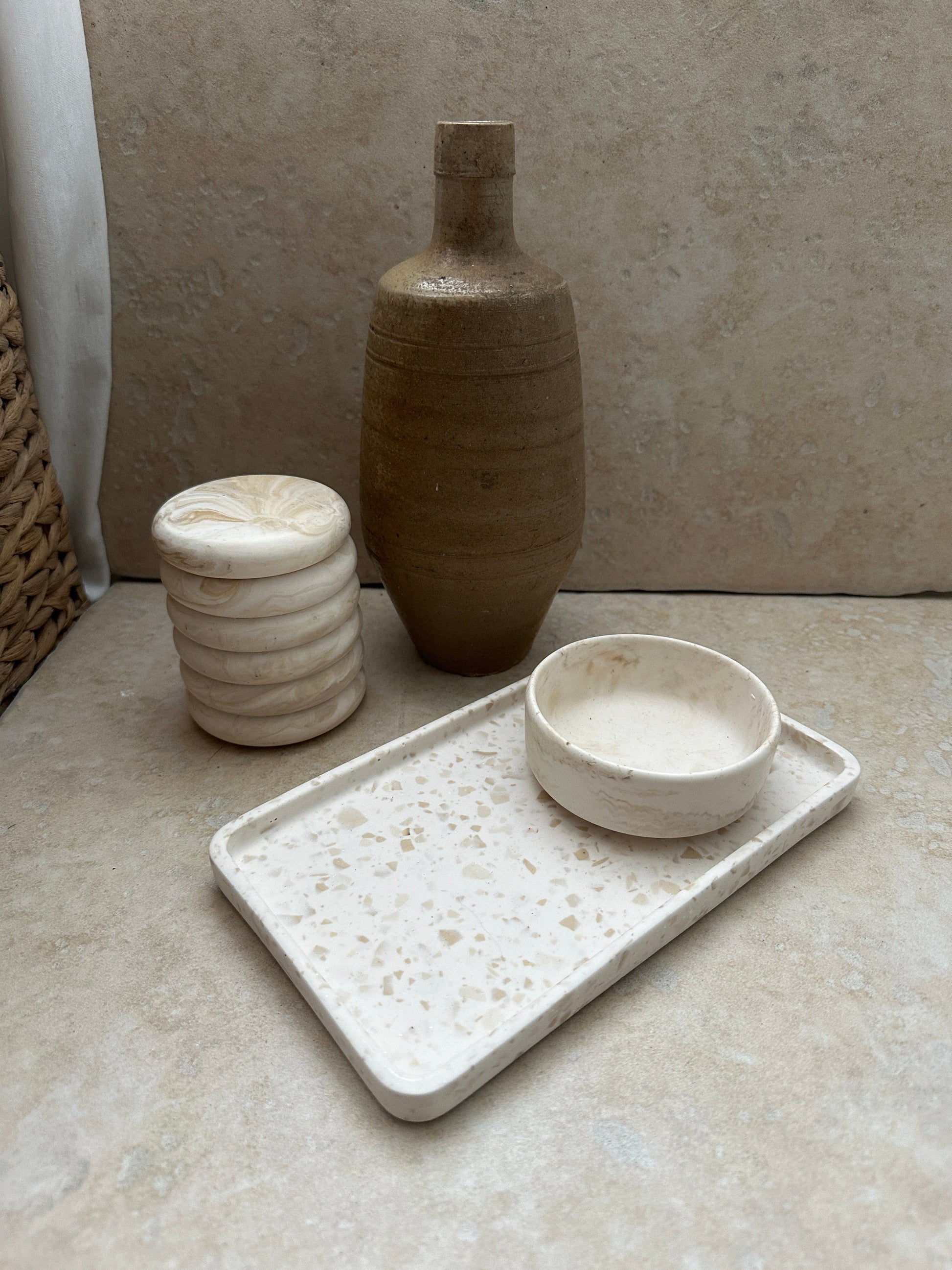 Plateau Freya ~ Terrazzo Beige - Maison Charlett