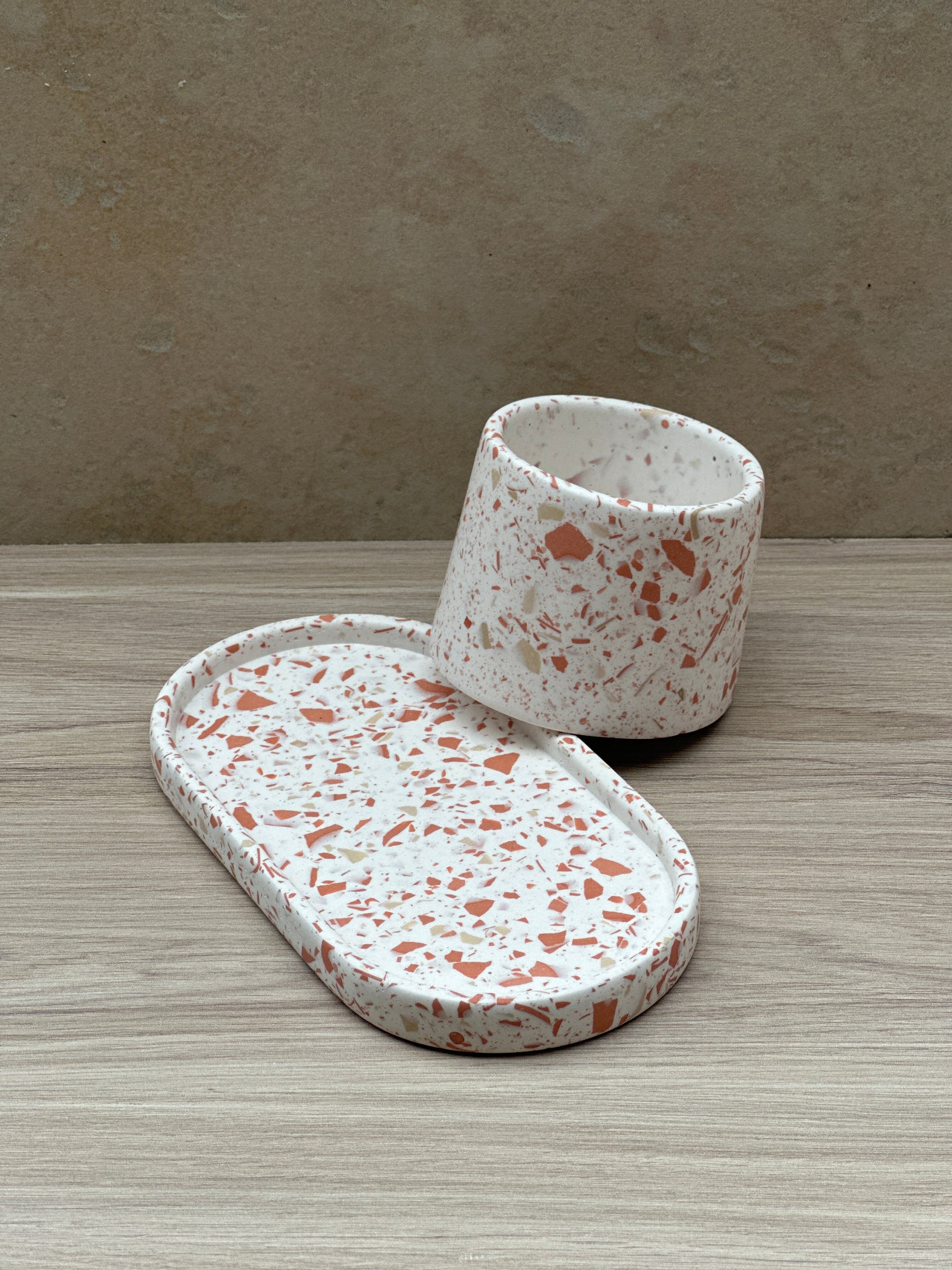 Plateau ovale & Pot ~ Tout Terrazzo - Maison Charlett