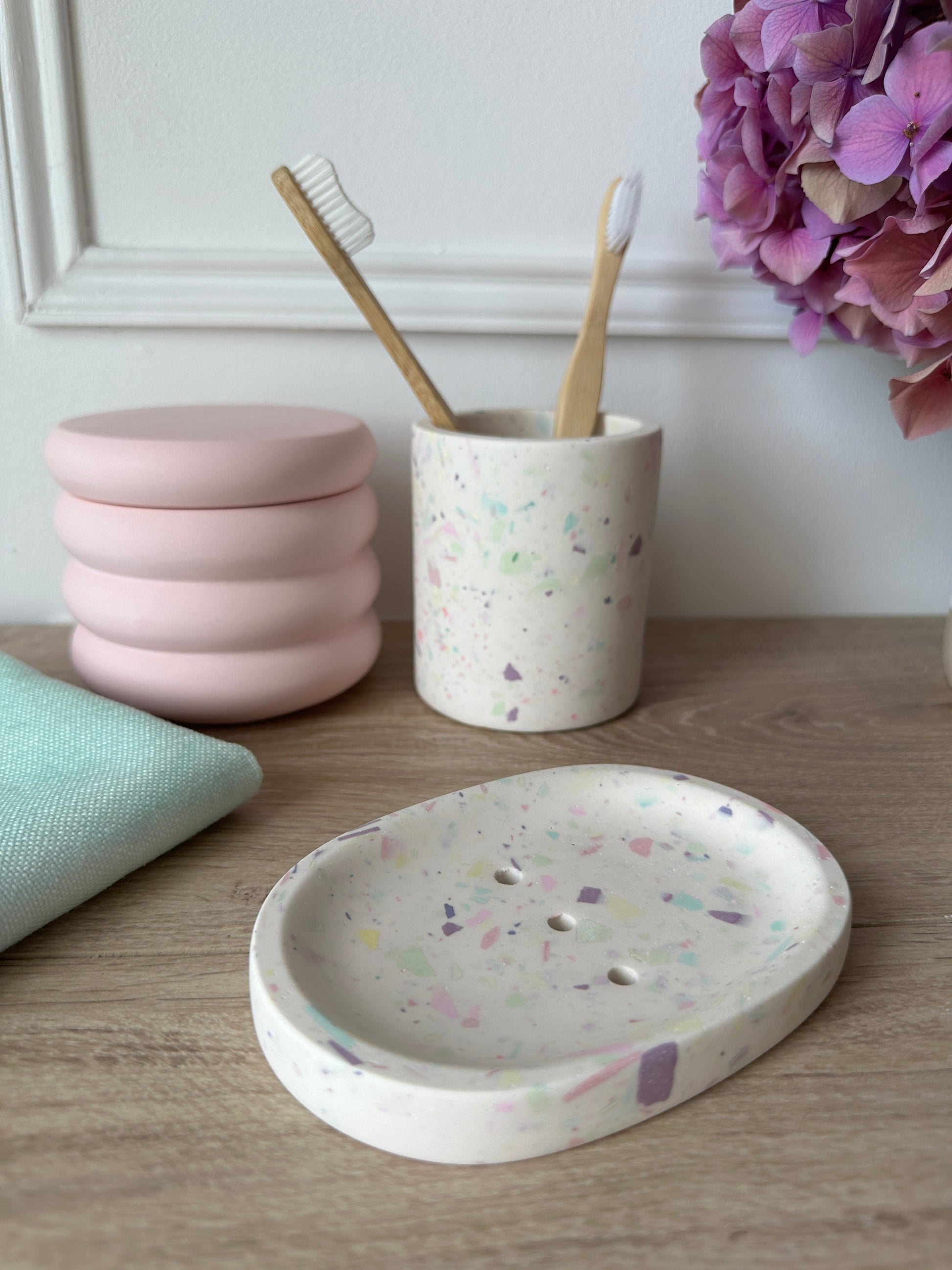 Porte - Savon Alizée ~ Terrazzo Pastel - Maison Charlett