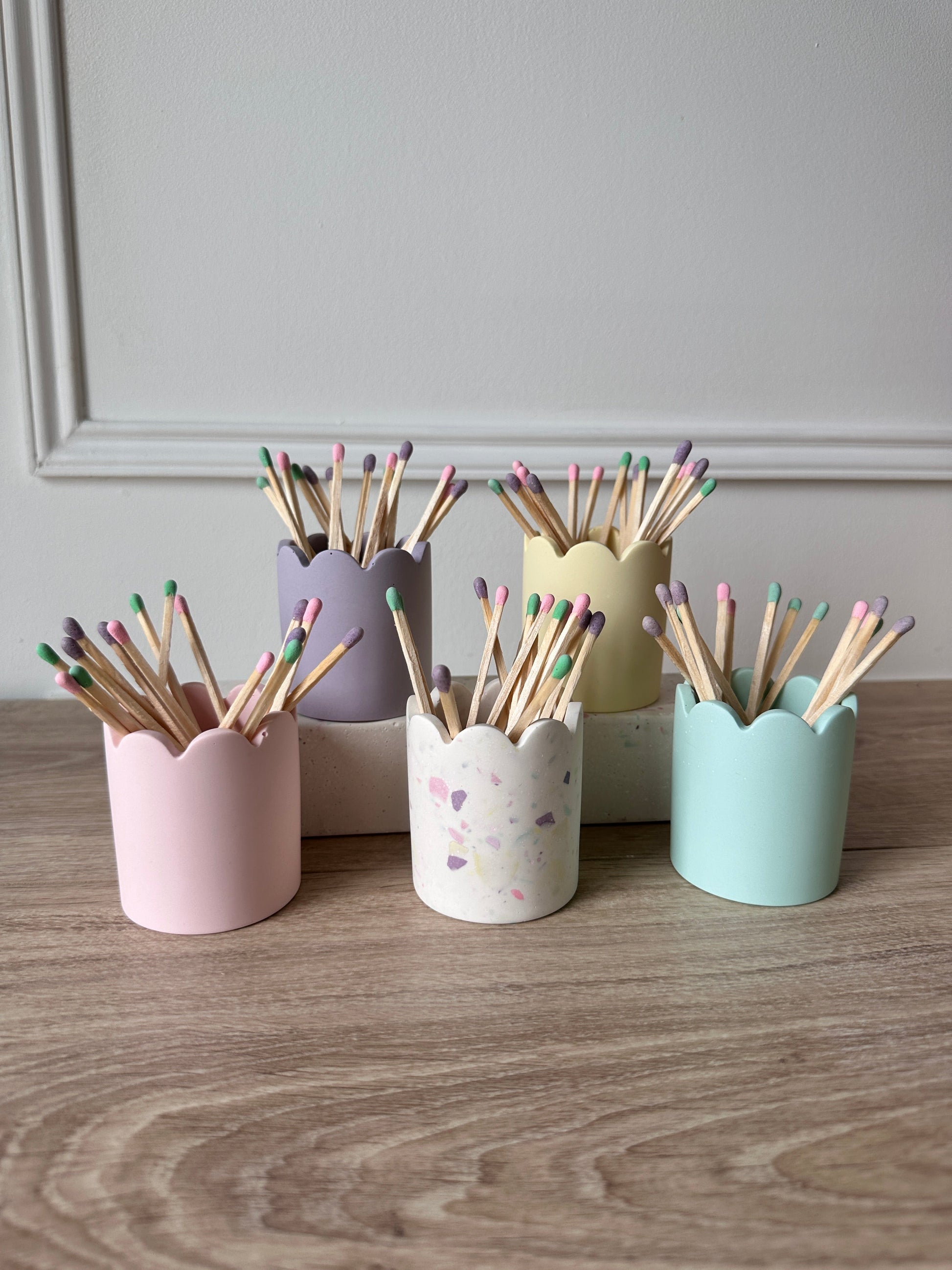 Pot & Allumettes ~ Pastel - Maison Charlett